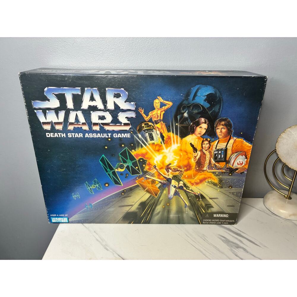 Vintage 1995 Star Wars Death Star Assault Game Parker Bros